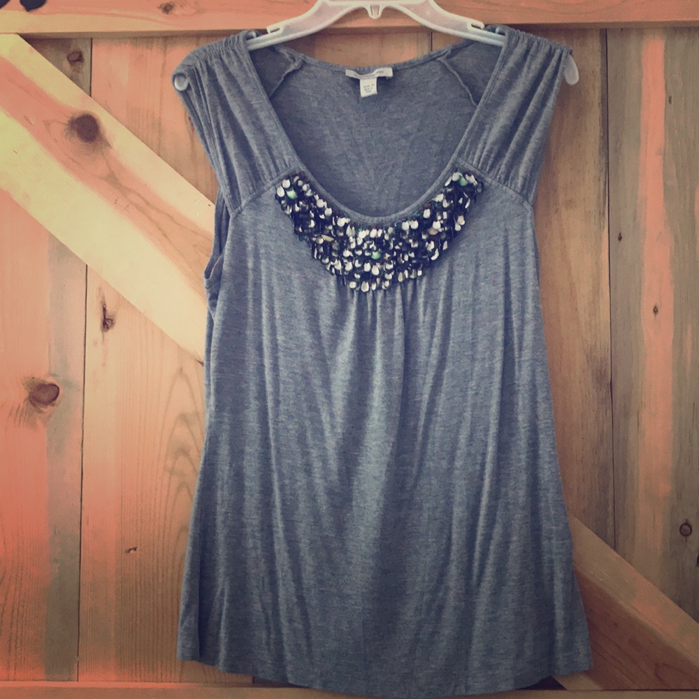 Grey sequin shirt size medium